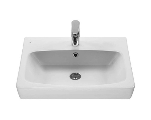 Купить Тумба с раковиной белый глянец/ясень фабрик 60 см Акватон Верди 1A2077K1VDAV0 в магазине сантехники Santeh-Crystal.ru