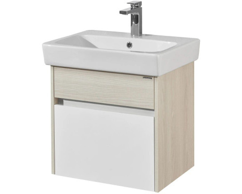 Приобрести Тумба белый глянец/ясень фабрик 54 см Акватон Верди 1A206701VDAV0 в магазине сантехники Santeh-Crystal.ru
