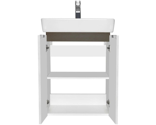 Заказать Тумба с раковиной белый глянец/серый кашемир 55 см Акватон Скай 1A2381K1SY010 в магазине сантехники Santeh-Crystal.ru