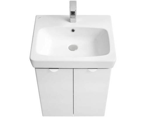 Заказать Тумба с раковиной белый глянец/серый кашемир 55 см Акватон Скай 1A2381K1SY010 в магазине сантехники Santeh-Crystal.ru