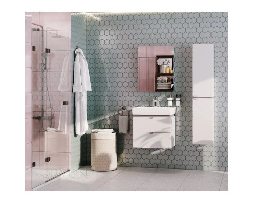 Приобрести Тумба белый глянец/серый кашемир 57,2 см Акватон Скай 1A238201SY010 в магазине сантехники Santeh-Crystal.ru