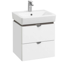 Тумба с раковиной белый глянец/серый кашемир 60 см Акватон Скай 1A2382K1SY010