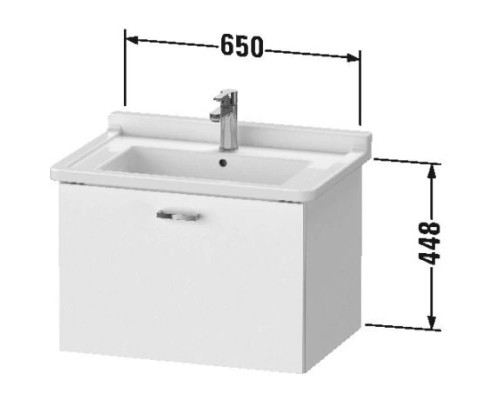 Купить Тумба каштан 65 см Duravit XBase XB603505353 в магазине сантехники Santeh-Crystal.ru