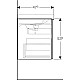 Приобрести Тумба песочный глянец/песочный матовый 74 см Geberit Acanto 500.611.JL.2 в магазине сантехники Santeh-Crystal.ru