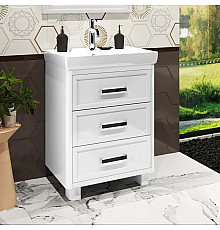 Тумба с раковиной белый матовый 60,5 см Opadiris Вегас