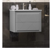 Тумба с раковиной серый матовый 71 см Opadiris Луиджи