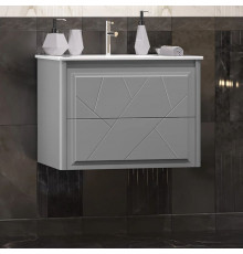 Тумба с раковиной серый матовый 71 см Opadiris Луиджи