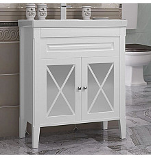 Тумба с раковиной белый матовый 80 см Opadiris Палермо