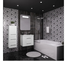 Комплект мебели белый глянец 61 см с зеркалом Opadiris Арабеска