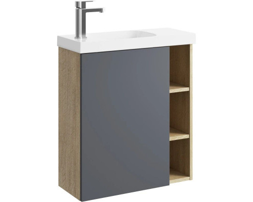 Приобрести Тумба с раковиной дуб давос/серый матовый 60 см L Aqwella 5 Stars Alba в магазине сантехники Santeh-Crystal.ru