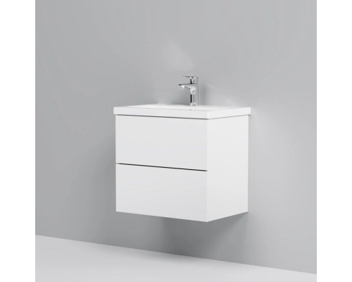 Заказать Тумба с раковиной белый глянец 61 см Am.Pm Gem M90FHX06022WG + M90WCC0602WG в магазине сантехники Santeh-Crystal.ru