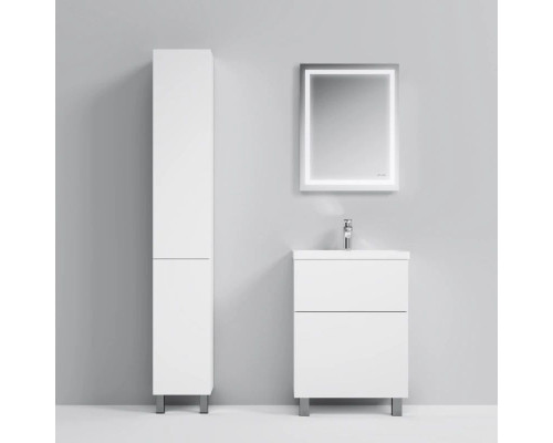 Приобрести Тумба с раковиной белый глянец 61 см Am.Pm Gem M90FSX06022WG32 + M90WCC0602WG в магазине сантехники Santeh-Crystal.ru