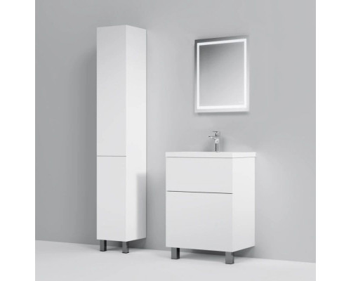 Приобрести Тумба с раковиной белый глянец 61 см Am.Pm Gem M90FSX06022WG32 + M90WCC0602WG в магазине сантехники Santeh-Crystal.ru