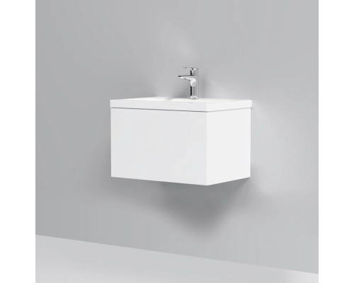 Купить Тумба с раковиной белый глянец 61 см Am.Pm Gem M90FHX06021WG + M90WCC0602WG в магазине сантехники Santeh-Crystal.ru