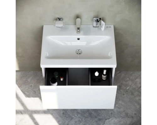 Купить Тумба с раковиной белый глянец 61 см Am.Pm Gem M90FHX06021WG + M90WCC0602WG в магазине сантехники Santeh-Crystal.ru