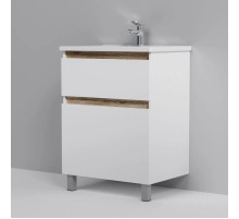 Тумба с раковиной белый глянец 65 см Am.Pm X-Joy M85AFSX0652WG + M85AWCC0652WG