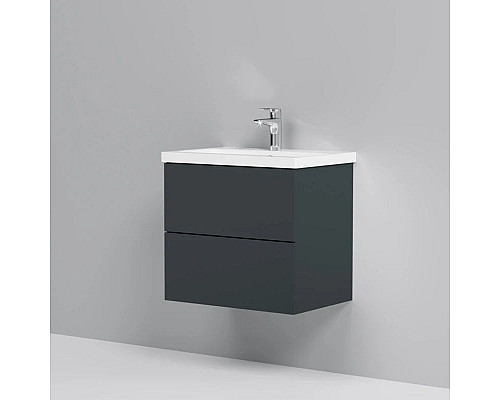 Купить Комплект мебели графит матовый 65 см Am.Pm Gem M90FHX06022GM + M90WCC0602WG + M91AMOX0651WG в магазине сантехники Santeh-Crystal.ru
