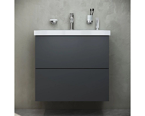 Купить Комплект мебели графит матовый 65 см Am.Pm Gem M90FHX06022GM + M90WCC0602WG + M91AMOX0651WG в магазине сантехники Santeh-Crystal.ru