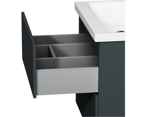 Купить Тумба с раковиной графит матовый 60 см Am.Pm Gem M90FHX06022GM + M90WCC0602WG в магазине сантехники Santeh-Crystal.ru