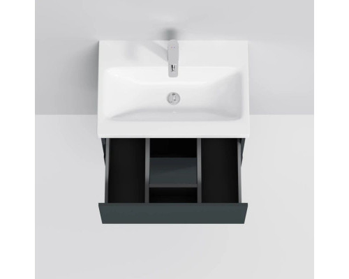 Купить Тумба с раковиной графит матовый 60 см Am.Pm Gem M90FHX06022GM + M90WCC0602WG в магазине сантехники Santeh-Crystal.ru