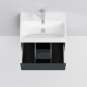 Купить Тумба с раковиной графит матовый 60 см Am.Pm Gem M90FHX06022GM + M90WCC0602WG в магазине сантехники Santeh-Crystal.ru