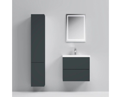 Купить Тумба с раковиной графит матовый 60 см Am.Pm Gem M90FHX06022GM + M90WCC0602WG в магазине сантехники Santeh-Crystal.ru