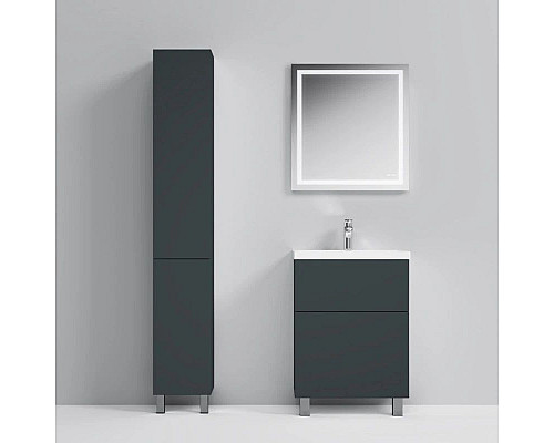 Заказать Комплект мебели графит матовый 65 см Am.Pm Gem M90FSX06022GM32 + M90WCC0602WG + M91AMOX0651WG в магазине сантехники Santeh-Crystal.ru