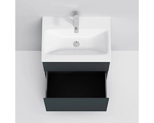 Приобрести Комплект мебели графит матовый 61 см Am.Pm Gem M90FSX06022GM32 + M90WCC0602WG + M91AMOX0551WG в магазине сантехники Santeh-Crystal.ru