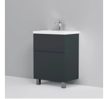 Тумба с раковиной графит матовый 61 см Am.Pm Gem M90FSX06022GM32 + M90WCC0602WG