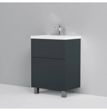 Тумба с раковиной графит матовый 61 см Am.Pm Gem M90FSX06022GM32 + M90WCC0602WG
