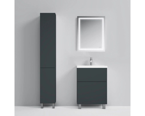 Заказать Тумба с раковиной графит матовый 61 см Am.Pm Gem M90FSX06022GM32 + M90WCC0602WG в магазине сантехники Santeh-Crystal.ru