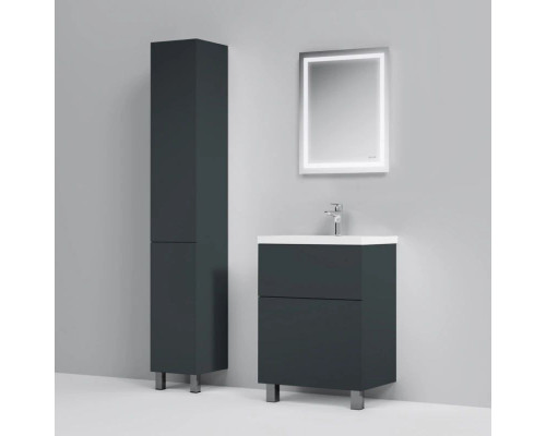 Заказать Тумба с раковиной графит матовый 61 см Am.Pm Gem M90FSX06022GM32 + M90WCC0602WG в магазине сантехники Santeh-Crystal.ru