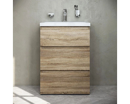 Купить Комплект мебели светлый дуб 65 см Am.Pm Gem M91FSX0602OF + M90WCC0602WG + M91AMOX0651WG в магазине сантехники Santeh-Crystal.ru