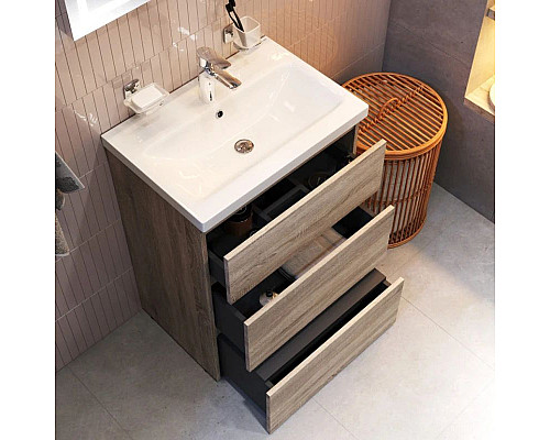 Купить Комплект мебели светлый дуб 65 см Am.Pm Gem M91FSX0602OF + M90WCC0602WG + M91AMOX0651WG в магазине сантехники Santeh-Crystal.ru