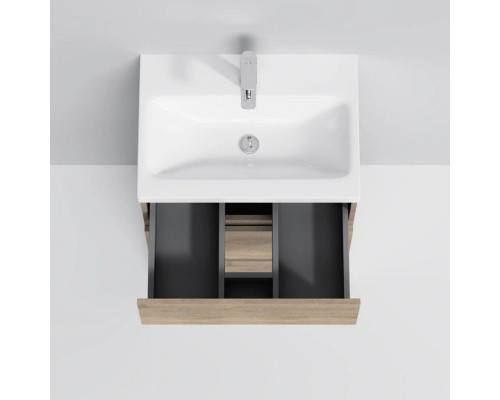 Приобрести Тумба с раковиной светлый дуб 61 см Am.Pm Gem M91FSX0602OF + M90WCC0602WG в магазине сантехники Santeh-Crystal.ru