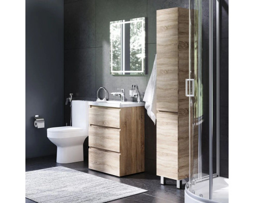 Приобрести Тумба с раковиной светлый дуб 61 см Am.Pm Gem M91FSX0602OF + M90WCC0602WG в магазине сантехники Santeh-Crystal.ru