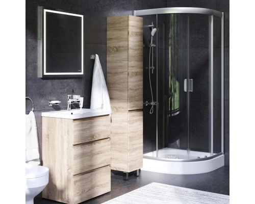 Приобрести Тумба с раковиной светлый дуб 61 см Am.Pm Gem M91FSX0602OF + M90WCC0602WG в магазине сантехники Santeh-Crystal.ru