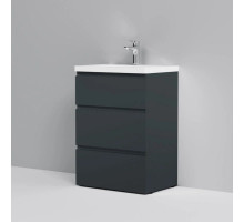 Тумба с раковиной графит матовый 61 см Am.Pm Gem S M91FSX0602GM + M90WCC0602WG
