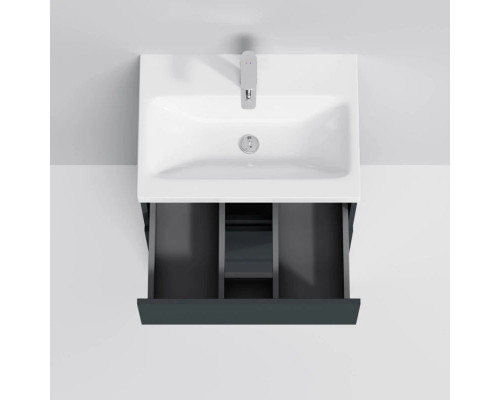 Купить Тумба с раковиной графит матовый 61 см Am.Pm Gem S M91FSX0602GM + M90WCC0602WG в магазине сантехники Santeh-Crystal.ru