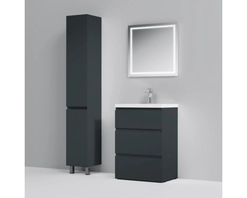 Купить Тумба с раковиной графит матовый 61 см Am.Pm Gem S M91FSX0602GM + M90WCC0602WG в магазине сантехники Santeh-Crystal.ru