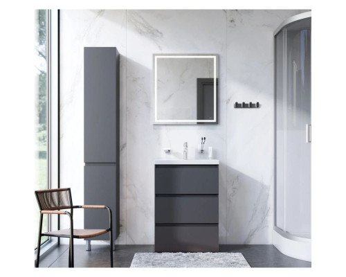 Купить Тумба с раковиной графит матовый 61 см Am.Pm Gem S M91FSX0602GM + M90WCC0602WG в магазине сантехники Santeh-Crystal.ru