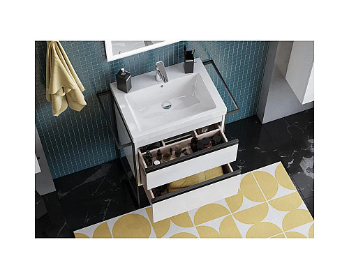 Приобрести Комплект мебели белый глянец 60 см Roca Domi 857532806 + 3270M1004 + 812362000 в магазине сантехники Santeh-Crystal.ru