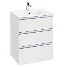 Тумба с раковиной белый глянец 60,5 см Roca The Gap 857552806 + 32799E000