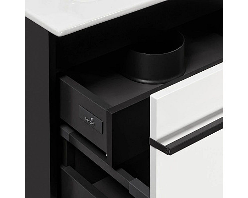 Заказать Комплект мебели белый глянец/черный 60 см Roca Aneto 857429806 + 32799E000 + 812362000 в магазине сантехники Santeh-Crystal.ru