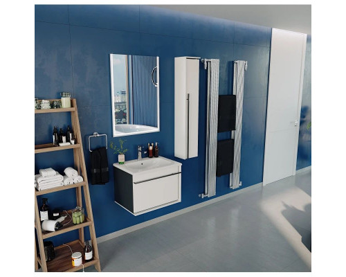 Приобрести Тумба с раковиной белый глянец/черный 60 см Roca Aneto 857429806 + 32799E000 в магазине сантехники Santeh-Crystal.ru