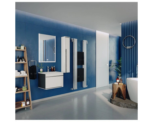 Приобрести Тумба с раковиной белый глянец/черный 60 см Roca Aneto 857429806 + 32799E000 в магазине сантехники Santeh-Crystal.ru