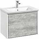 Тумба с раковиной бетон/белый матовый 70 см Roca Ronda ZRU9303003 + 327471000 Тумба с раковиной бетон/белый матовый 70 см Roca Ronda ZRU9303003 + 327471000