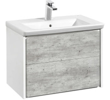 Тумба с раковиной бетон/белый матовый 70 см Roca Ronda ZRU9303003 + 327471000