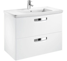 Тумба с раковиной белый глянец 60 см Roca The Gap ZRU9302879 + 327472000