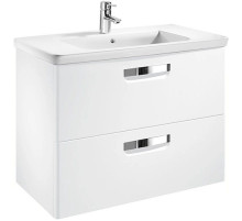 Тумба с раковиной белый глянец 70 см Roca The Gap ZRU9302878 + 327471000